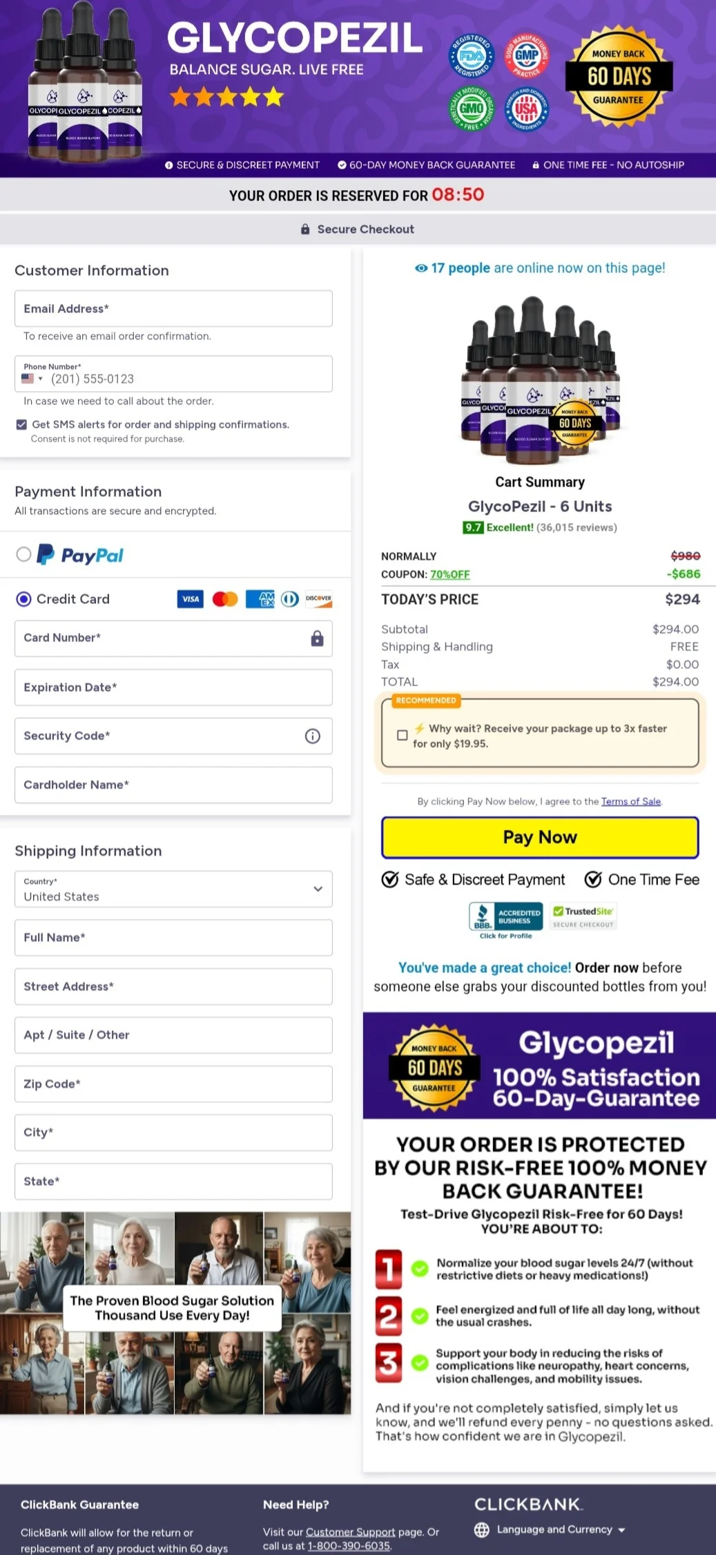 GlycoPezil order form